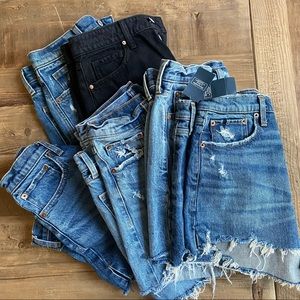 Lot of 7 Pair of Denim Shorts *Abercrombie & Gap* size 27/28